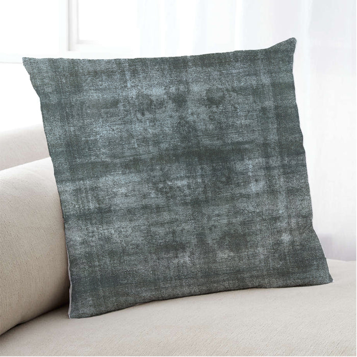 Lifestyle Image of Mid-Century Modern Urban Square Light Slate Gray Throw Pillow, 18 inch by 18 inch, pwurb3143