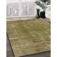 Mid-Century Modern Oak Brown Oriental Rug, urb3144