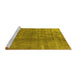 Sideview of Machine Washable Oriental Yellow Industrial Rug, wshurb3144yw