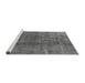 Sideview of Machine Washable Oriental Gray Industrial Rug, wshurb3144gry