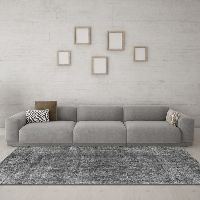Machine Washable Oriental Gray Industrial Rug in a Living Room,, wshurb3144gry