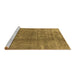 Sideview of Machine Washable Oriental Brown Industrial Rug, wshurb3144brn