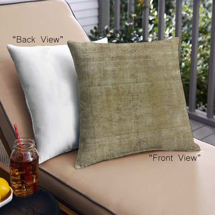 Front View of Mid-Century Modern Urban Square Oak Brown Throw Pillow, 18 inch by 18 inch, pwurb3144