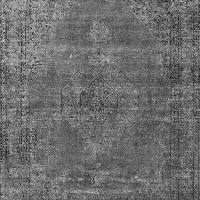 Machine Washable Oriental Gray Industrial Rug, wshurb3145gry