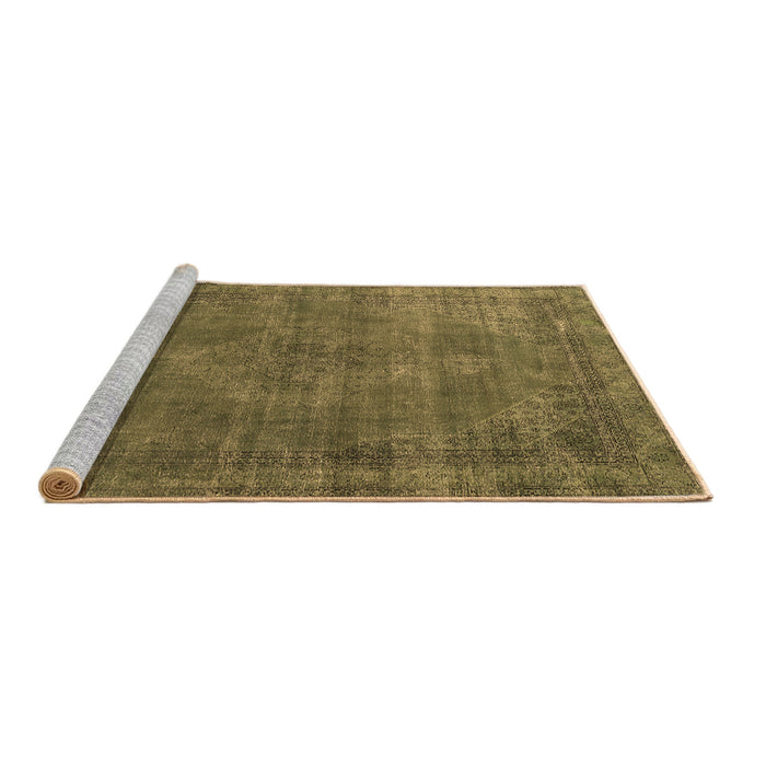 Sideview of Machine Washable Oriental Brown Industrial Rug, wshurb3145brn