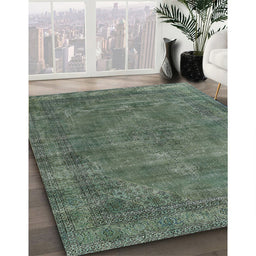 Machine Washable Industrial Modern Pine Green Rug in a Family Room, wshurb3145