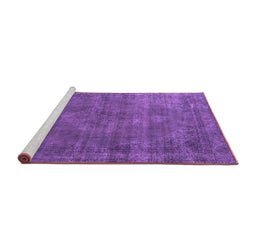 Sideview of Machine Washable Oriental Purple Industrial Area Rugs, wshurb3145pur