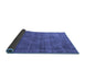 Sideview of Oriental Blue Industrial Rug, urb3145blu