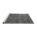 Sideview of Machine Washable Oriental Gray Industrial Rug, wshurb3145gry