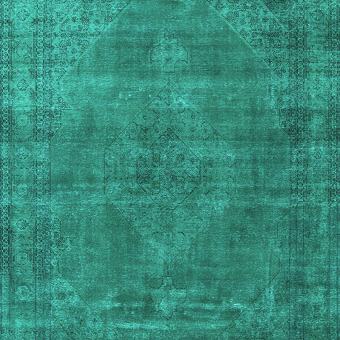 Machine Washable Oriental Turquoise Industrial Area Rugs, wshurb3145turq
