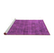 Sideview of Machine Washable Oriental Pink Industrial Rug, wshurb3145pnk