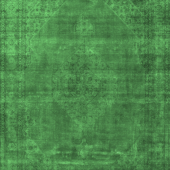 Machine Washable Oriental Emerald Green Industrial Area Rugs, wshurb3145emgrn