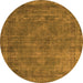 Round Oriental Orange Industrial Rug, urb3145org