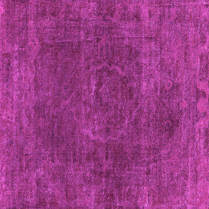 Square Machine Washable Oriental Pink Industrial Rug, wshurb3146pnk