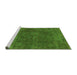 Sideview of Machine Washable Oriental Green Industrial Area Rugs, wshurb3146grn