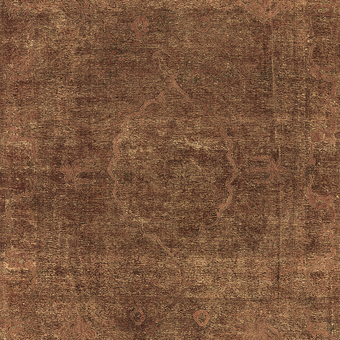 Machine Washable Oriental Brown Industrial Rug, wshurb3146brn