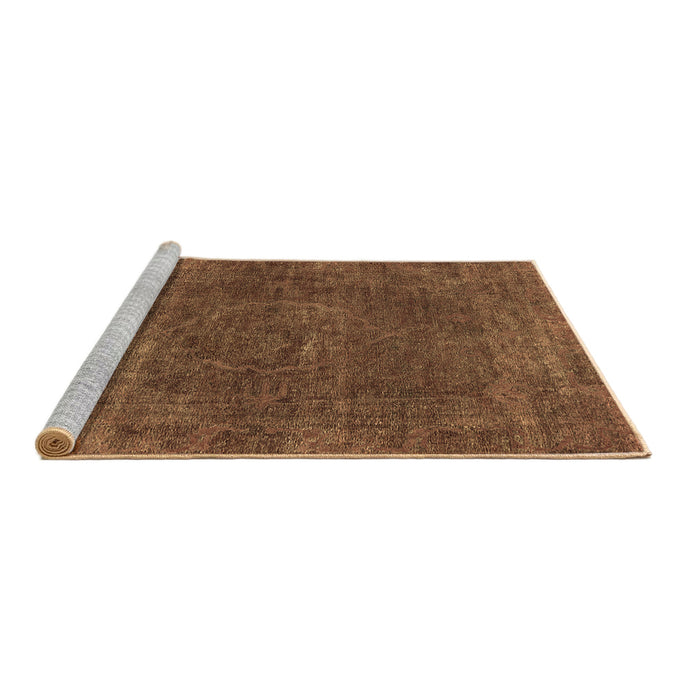 Sideview of Machine Washable Oriental Brown Industrial Rug, wshurb3146brn