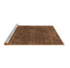 Sideview of Machine Washable Oriental Brown Industrial Rug, wshurb3146brn