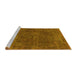 Sideview of Machine Washable Oriental Yellow Industrial Rug, wshurb3146yw