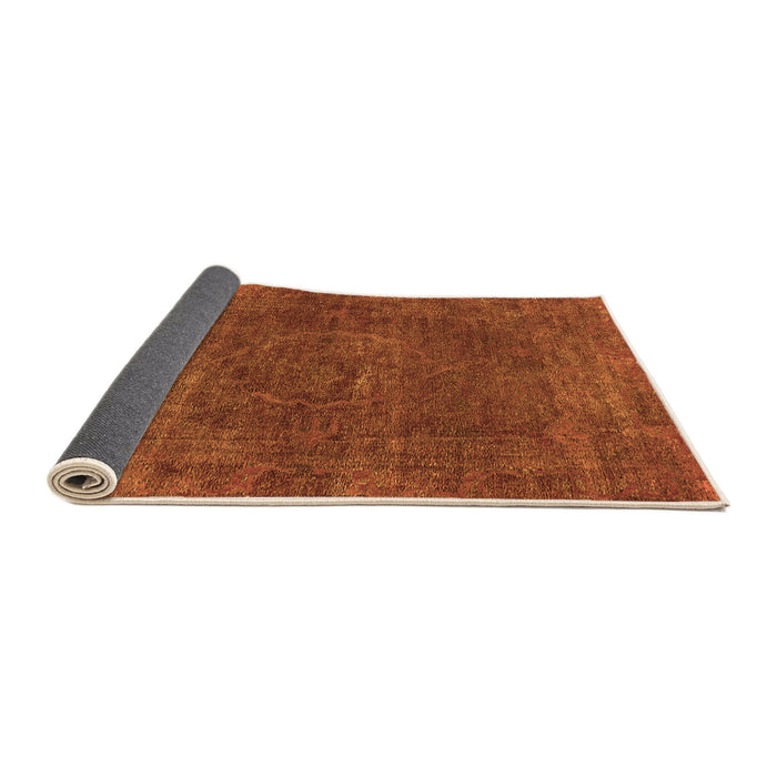 Sideview of Oriental Orange Industrial Rug, urb3146org