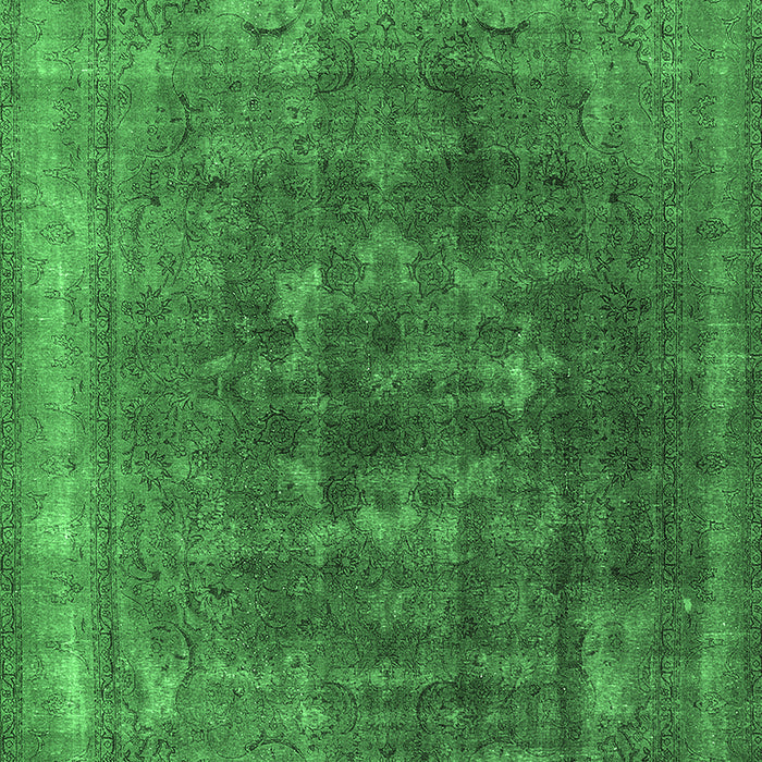Machine Washable Oriental Emerald Green Industrial Area Rugs, wshurb3147emgrn