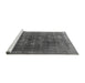 Sideview of Machine Washable Oriental Gray Industrial Rug, wshurb3147gry