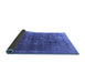 Sideview of Oriental Blue Industrial Rug, urb3147blu