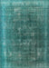 Mid-Century Modern Light Sea Green Oriental Rug, urb3147