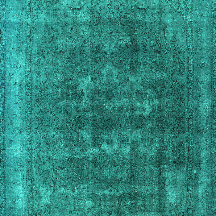 Machine Washable Oriental Turquoise Industrial Area Rugs, wshurb3147turq