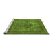 Sideview of Machine Washable Oriental Green Industrial Area Rugs, wshurb3148grn