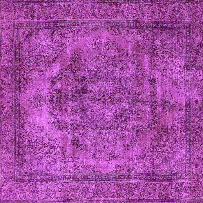 Square Machine Washable Oriental Purple Industrial Area Rugs, wshurb3148pur