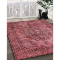 Mid-Century Modern Fire Brick Red Oriental Rug, urb3148