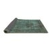 Sideview of Oriental Turquoise Industrial Rug, urb3148turq