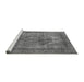 Sideview of Machine Washable Oriental Gray Industrial Rug, wshurb3148gry