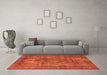 Machine Washable Oriental Orange Industrial Area Rugs in a Living Room, wshurb3148org