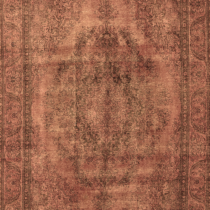 Machine Washable Oriental Brown Industrial Rug, wshurb3148brn