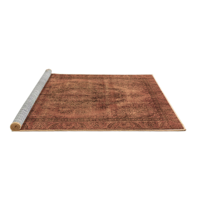 Sideview of Machine Washable Oriental Brown Industrial Rug, wshurb3148brn