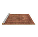 Sideview of Machine Washable Oriental Brown Industrial Rug, wshurb3148brn