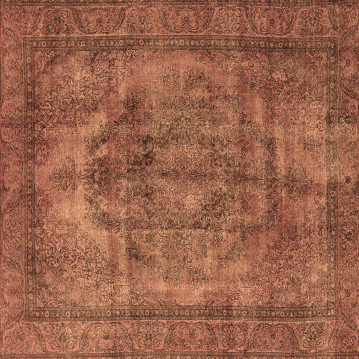 Square Oriental Brown Industrial Rug, urb3148brn