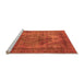 Sideview of Machine Washable Oriental Orange Industrial Area Rugs, wshurb3148org