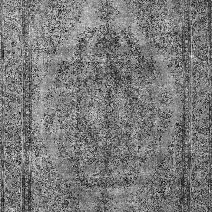 Machine Washable Oriental Gray Industrial Rug, wshurb3148gry