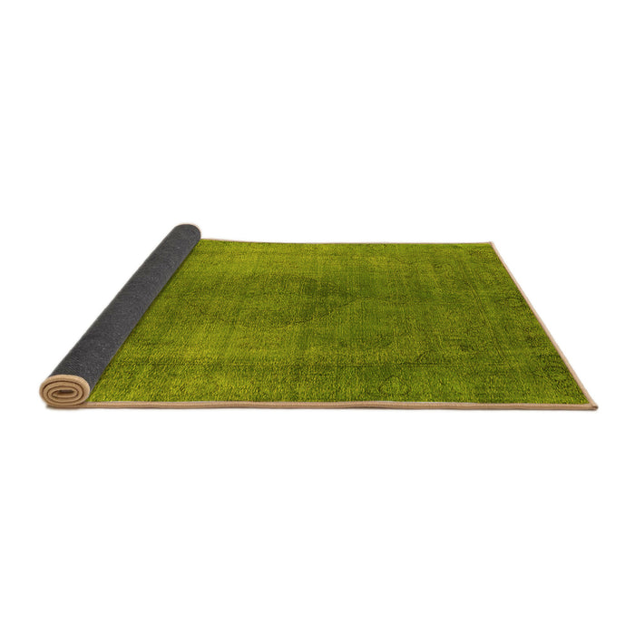 Sideview of Oriental Yellow Industrial Rug, urb3149yw