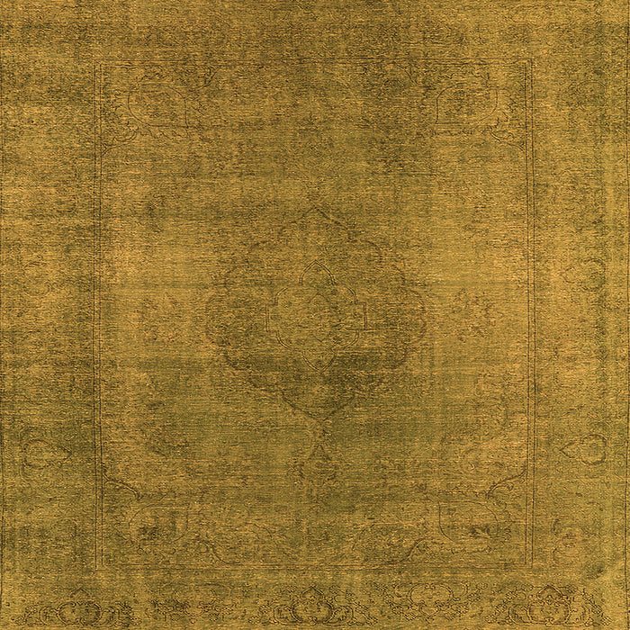 Square Machine Washable Oriental Orange Industrial Area Rugs, wshurb3149org