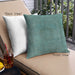 Front View of Mid-Century Modern Urban Square Greenish Blue Green Throw Pillow, 18 inch by 18 inch, pwurb3149