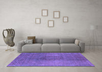 Machine Washable Oriental Purple Industrial Rug, wshurb3149pur