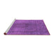 Sideview of Machine Washable Oriental Pink Industrial Rug, wshurb3149pnk