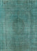 Machine Washable Industrial Modern Greenish Blue Green Rug, wshurb3149