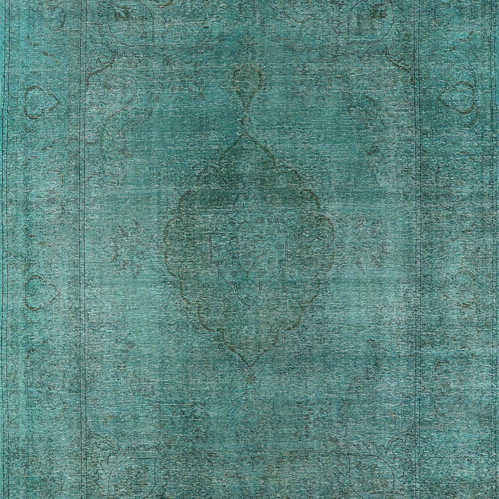 Mid-Century Modern Greenish Blue Green Oriental Rug, urb3149