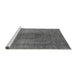 Sideview of Machine Washable Oriental Gray Industrial Rug, wshurb3149gry