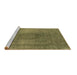 Sideview of Machine Washable Oriental Brown Industrial Rug, wshurb3149brn